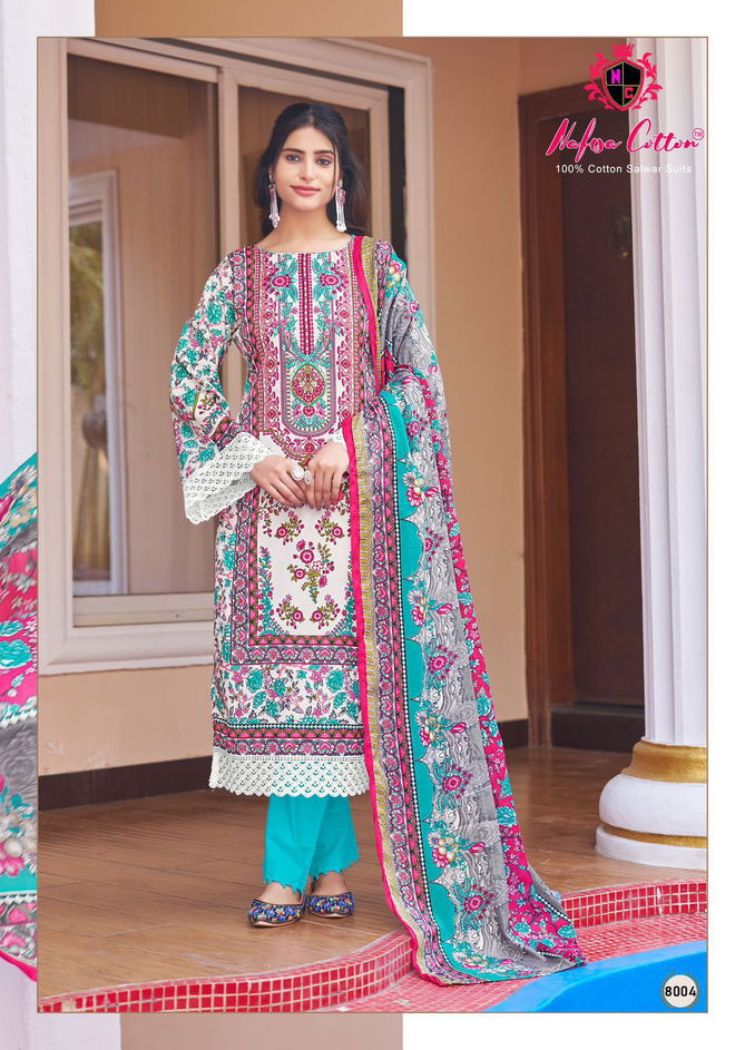 Mahera Vol 8 By Nafisa Karachi Cotton Dress Material Suppliers In India